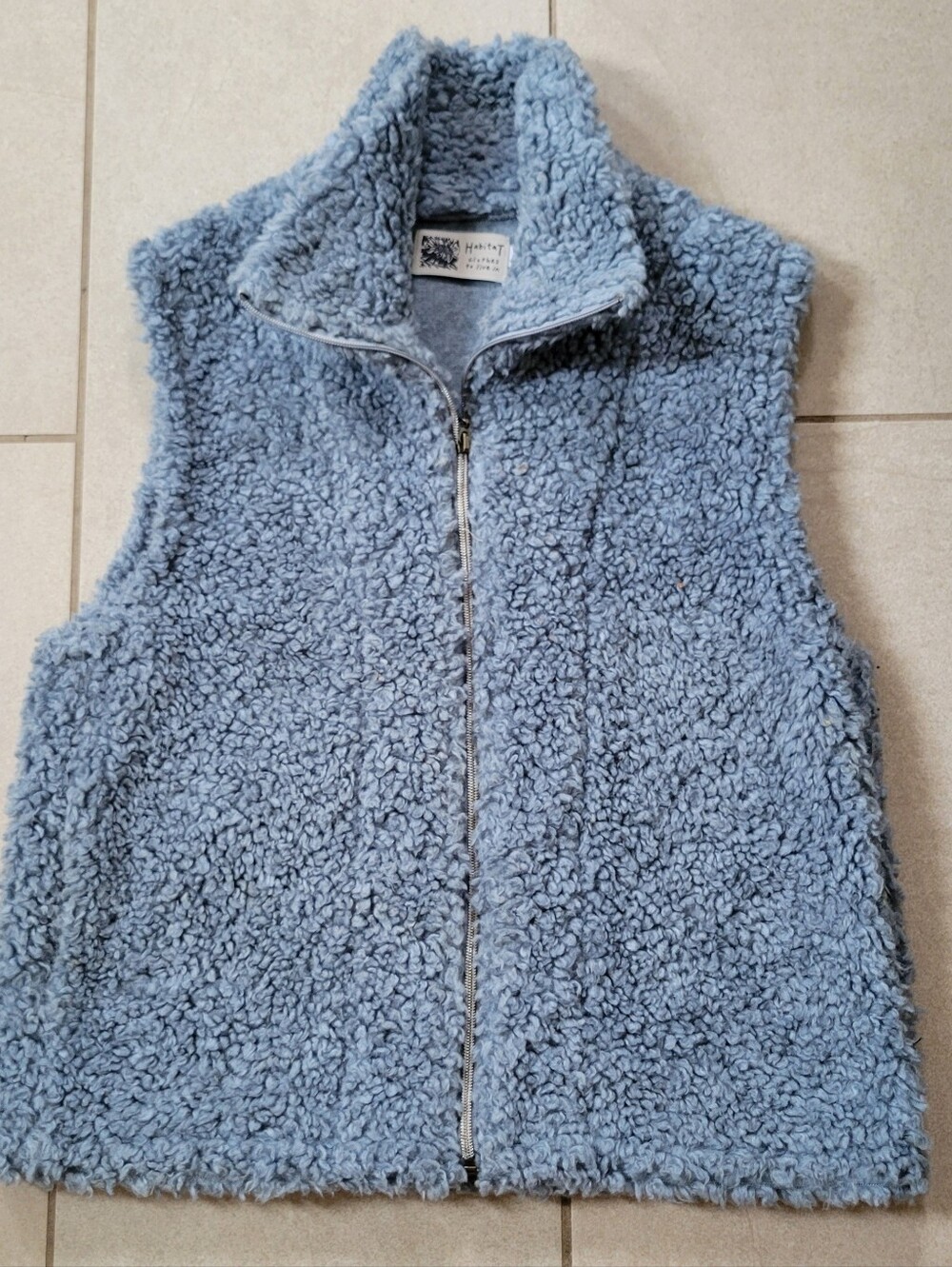 Blue Faux Fur Vest Size Small
